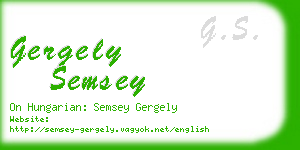 gergely semsey business card